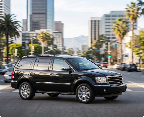 Prime Time Rideshare SUV on a Los Angeles street